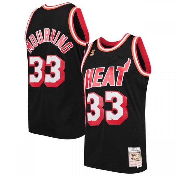 NBA Miami Heat Trikot Alonzo Mourning 33 Mitchell Ness 1996-1997 Hardwood Classics Swingman - Herren NBA Miami Heat Trikot Alonzo Mourning 33 Mitchell Ness 1996-1997 Hardwood Classics Swingman - Herren